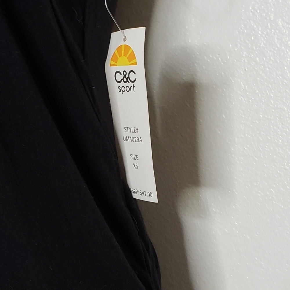 C&C Sport Racerback Long Semi Sheer Top Performance Wear Athleisure Fall Workout - Picture 3 of 11